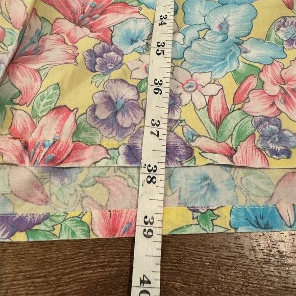 Simply Basic 3X Floral Print Sleeveless Knee Length Housecoat Pearl Snap Pockets - Picture 7 of 7